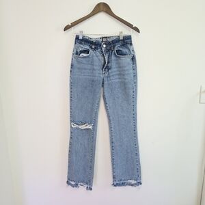 BDG Urban Outfitters Mid Rise Bootcut Distressed Blue Jeans Size 25